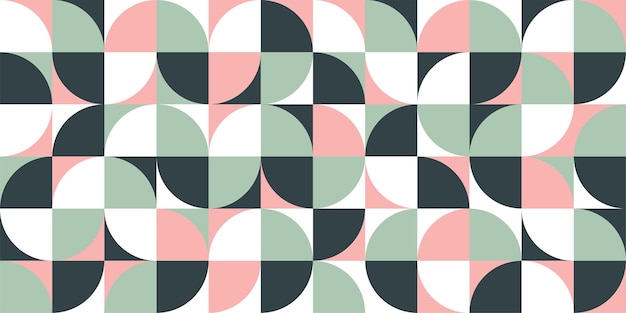 Fondo Bauhaus escandinavo colorido abstracto Patrón vectorial geométrico Estilo vintage años 80 en estilo plano