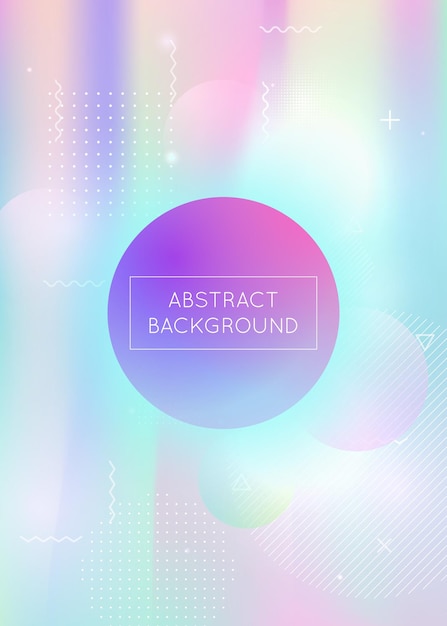 Fondo de Bauhaus con formas líquidas Fluido holográfico dinámico