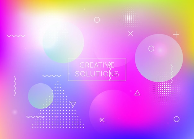 Fondo de Bauhaus con formas líquidas Fluido holográfico dinámico