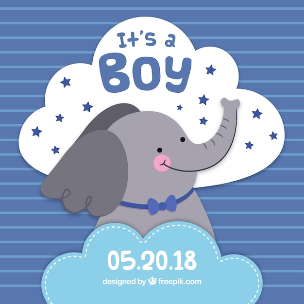 Fondo de bebé en estilo hecho a mano
