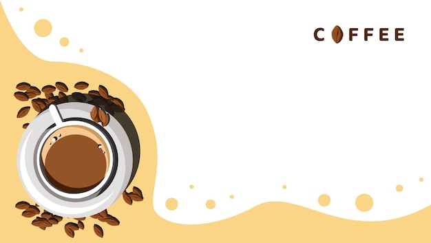 Fondo Bebida Café Diseño Vector Ilustración