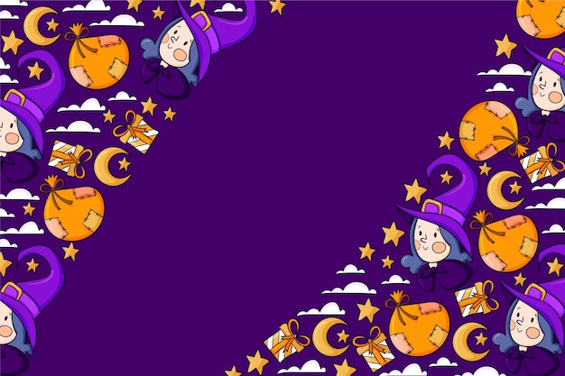 Vector fondo befana dibujado a mano