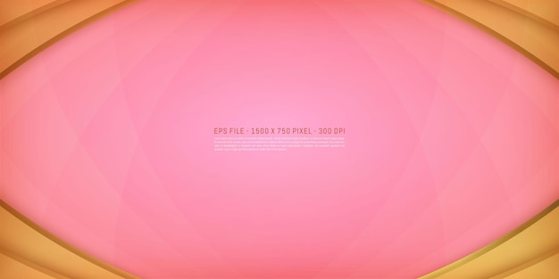 Fondo de belleza rosa con formas abstractas doradas