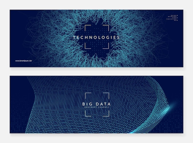 Fondo de big data Resumen de tecnología digital