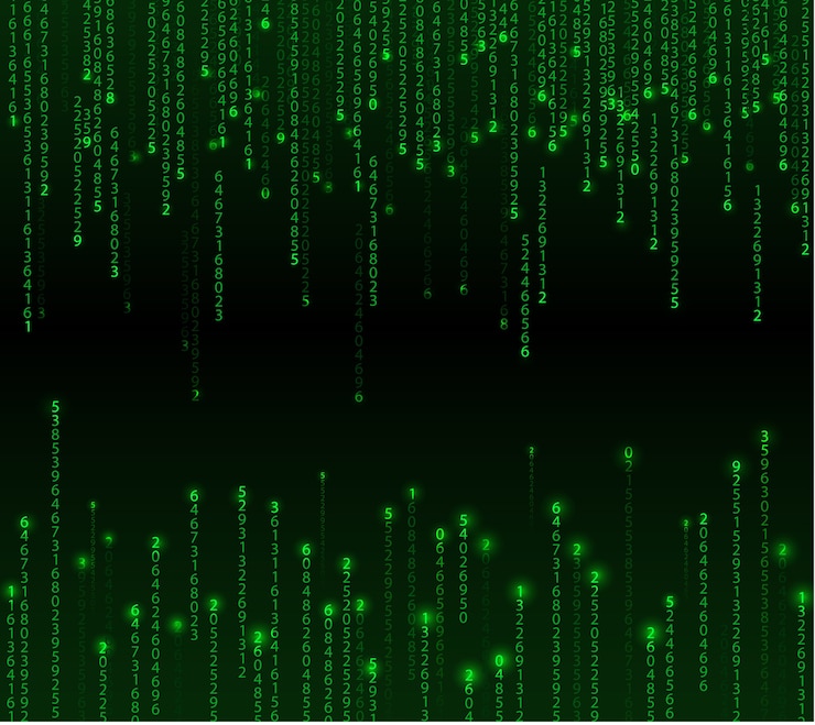 Vector fondo binario de tecnología