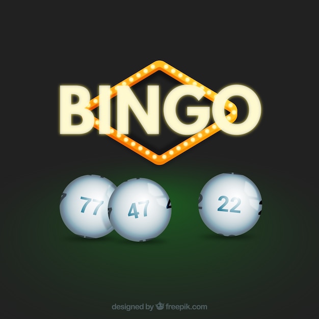 Fondo de bingo con bolas blancas