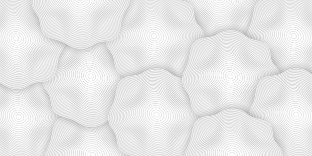 Vector fondo blanco 3d con formas geométricas redondeadas