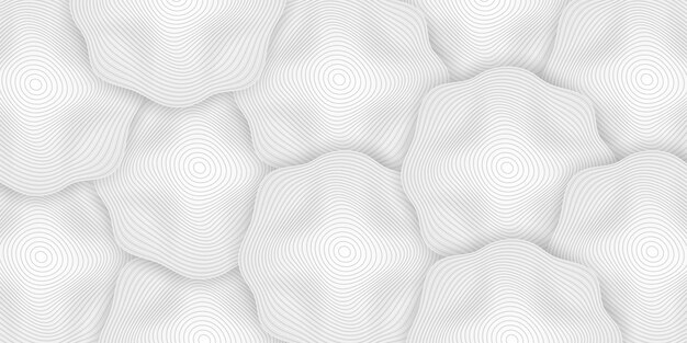 Fondo blanco 3D con formas geométricas redondeadas