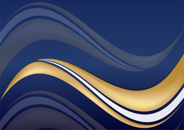 Fondo blanco abstracto azul y oro con hilos de oro. Patrón poligonal abstracto de lujo azul oscuro con oro.