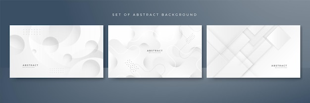 Vector fondo blanco abstracto con concepto corporativo de negocio poligonal de alta tecnología gris