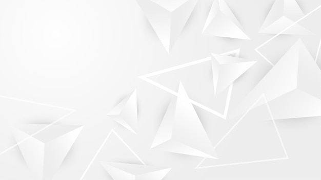 Fondo blanco abstracto con concepto corporativo de negocio poligonal de alta tecnología gris
