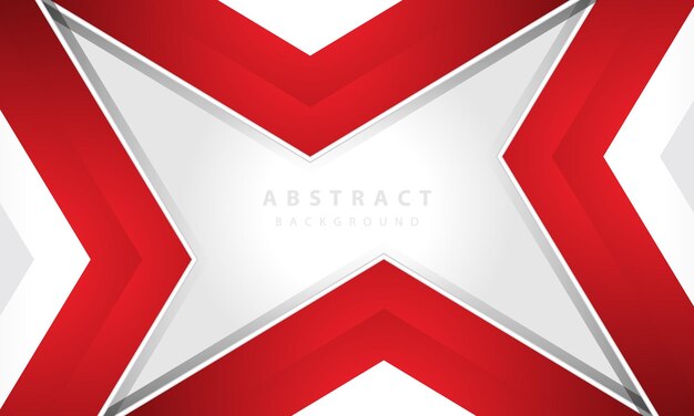 Fondo blanco abstracto hexagonal con forma de marco rojo.