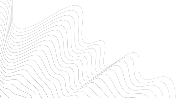 Fondo blanco abstracto con línea de rayas de onda Concepto moderno digital Ilustración vectorial