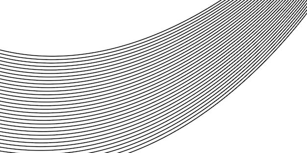 Fondo blanco abstracto con líneas negras diseño de rayas de onda Ilustración vectorial