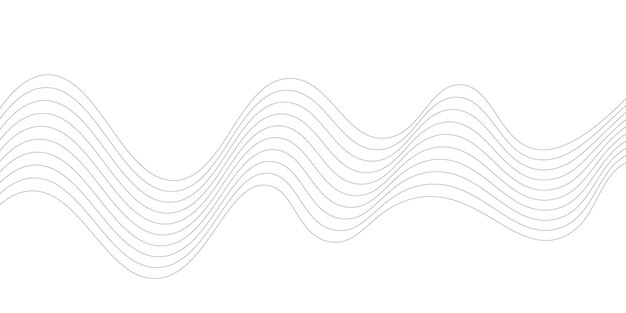 Fondo blanco abstracto con líneas onduladas negras Concepto de negocio abstracto Ilustración vectorial