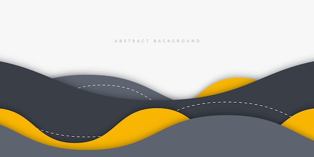 Fondo blanco abstracto ondulado amarillo brillante perfecto para banners web