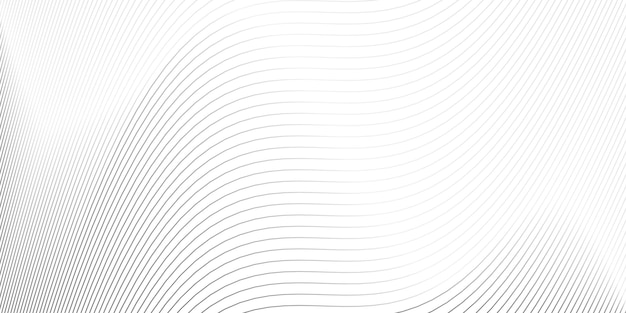 Fondo blanco abstracto a partir de líneas Dibujo de líneas onduladas Elemento de diseño Ilustración vectorial