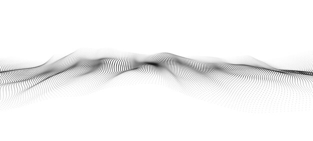 Fondo blanco abstracto de puntos en movimiento Ilustración vectorial 3d