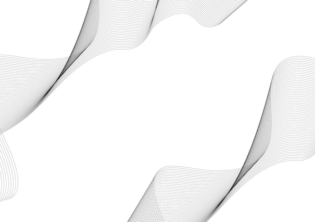 Fondo blanco abstracto de vector libre con línea de línea ondulada