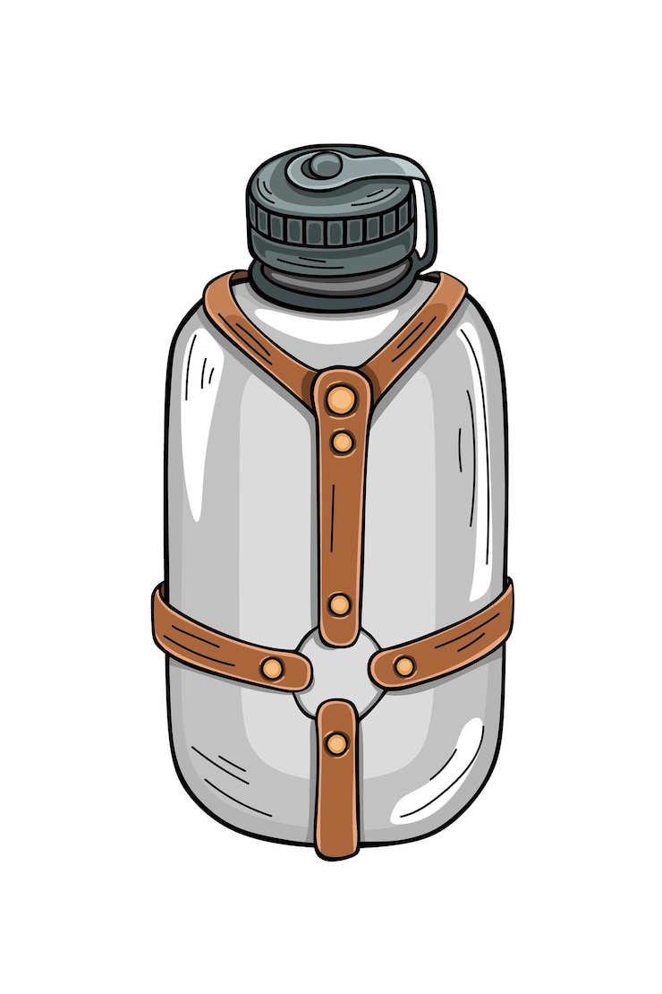 Vector fondo blanco aislado de agua embotellada de aluminio