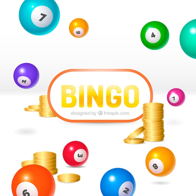 Vector fondo blanco de bolas de bingo