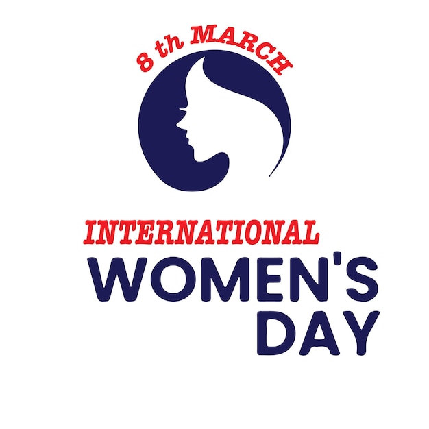 un fondo blanco con la cara de una mujer y las palabras Día Internacional de la Mujer