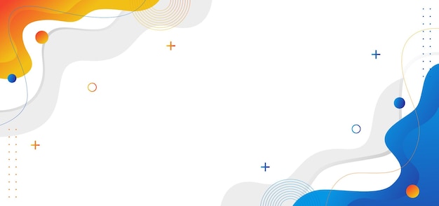 Un fondo blanco con un diseño azul y naranja en el medio