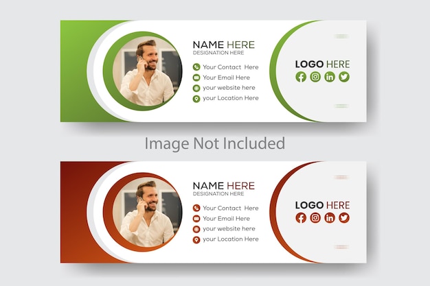 Fondo blanco con un diseño contemporáneo limpio para una firma de correo electrónico