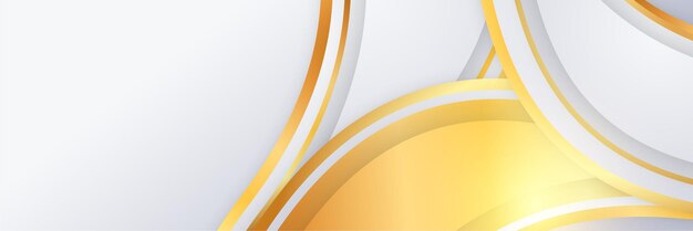 Fondo blanco y dorado abstracto Diseño gráfico abstracto vectorial Plantilla de fondo de patrón de banner