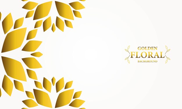 fondo blanco dorado con hojas doradas Se puede utilizar para la presentación publicitaria