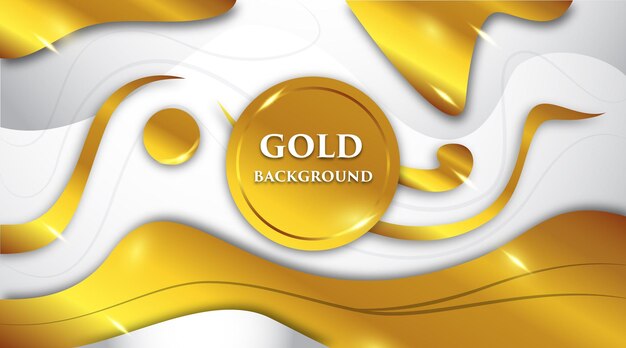 Fondo blanco y dorado de lujo con líneas doradas y fondo gris y dorado premium