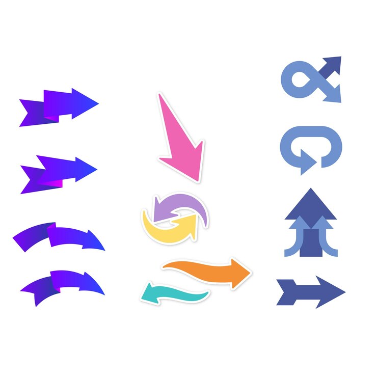 Vector un fondo blanco con flechas que apuntan a la derecha y la palabra quot azul quot