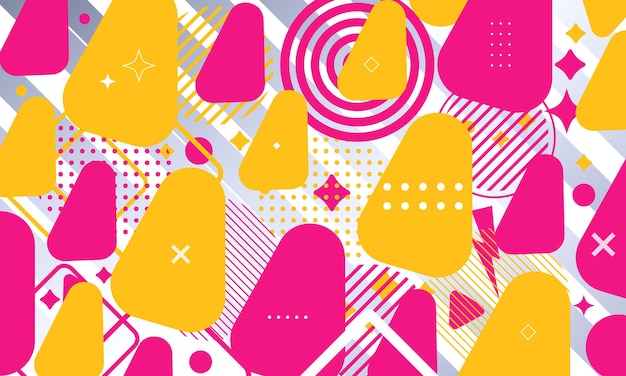 Fondo blanco de forma colorida geométrica abstracta