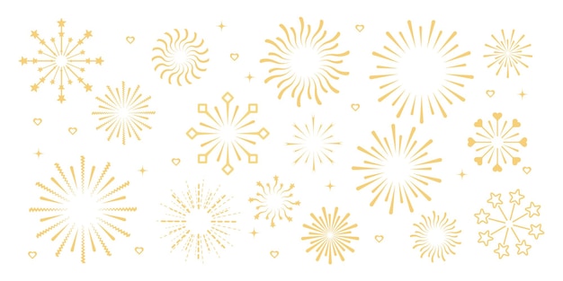 Fondo blanco de fuegos artificiales