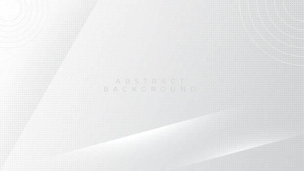 Fondo blanco y gris futurista abstracto con puntos de semitono