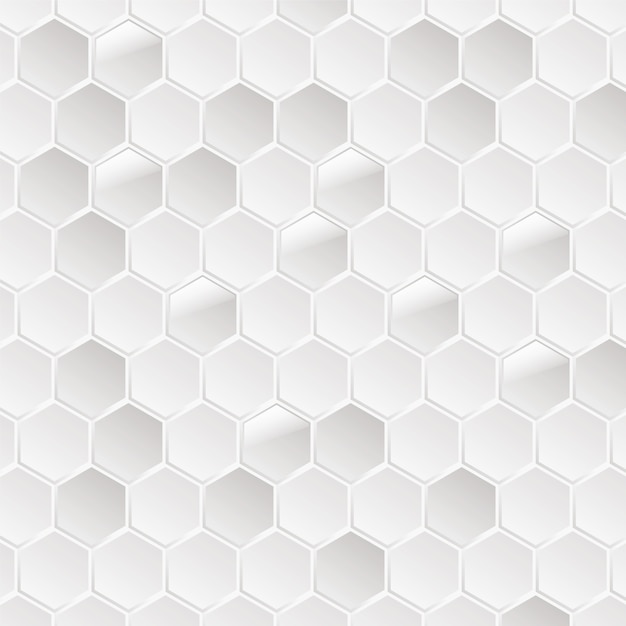 Vector fondo blanco hexagonal