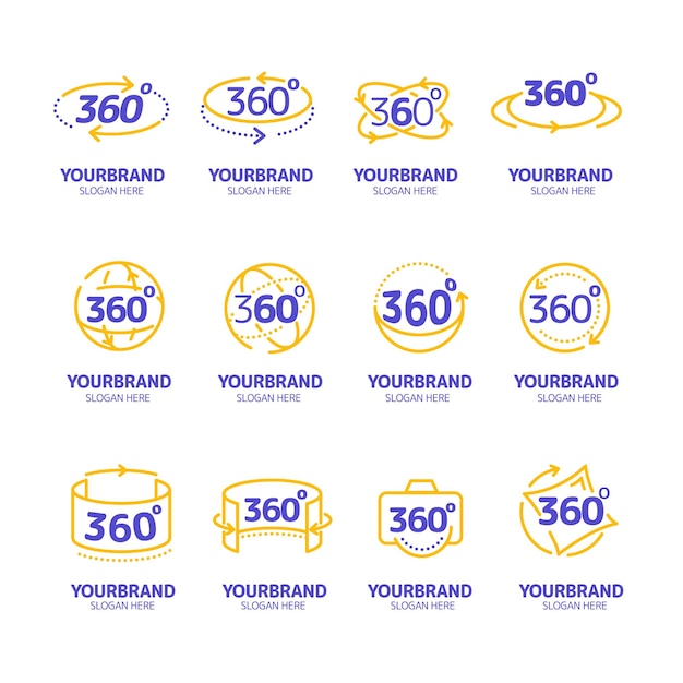 un fondo blanco con un logotipo azul y amarillo para la marca del producto