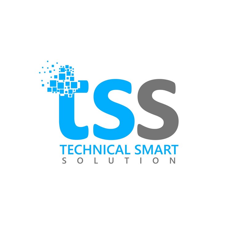 Vector un fondo blanco con un logotipo azul y gris que dice "smart smart smart quot"