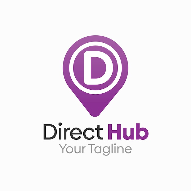 un fondo blanco con un logotipo púrpura y negro para el acceso directo