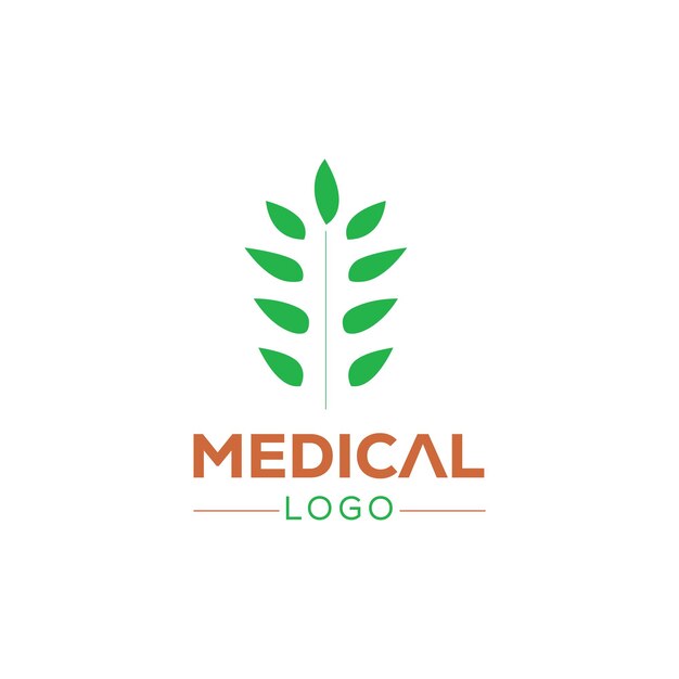 un fondo blanco con un logotipo verde para el logotipo médico