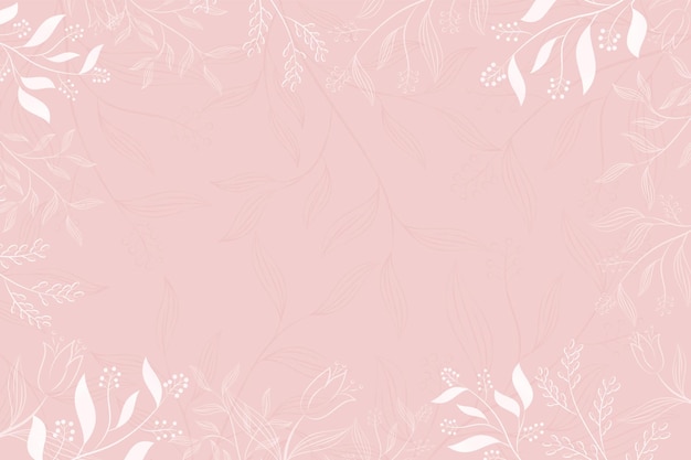 Fondo en blanco con marco floral abstracto para papel tapiz, tarjeta de felicitación, afiche, diseño, portada