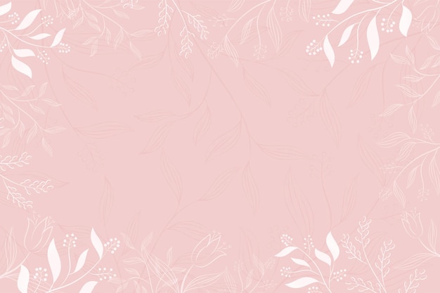 Vector fondo en blanco con marco floral abstracto para papel tapiz, tarjeta de felicitación, afiche, diseño, portada