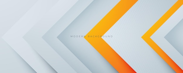 Fondo blanco moderno abstracto con vector de diseño de color naranja