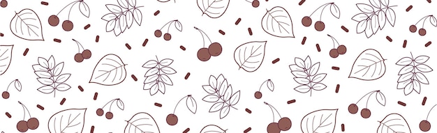 Fondo blanco con muchos Vector de follaje de otoño