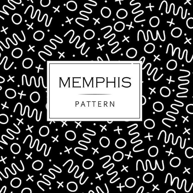 Fondo blanco y negro moderno memphis pattern