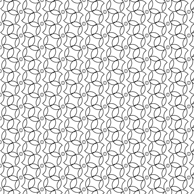 Un fondo blanco y negro con un patrón de círculos y líneas