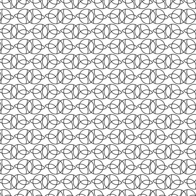 Un fondo blanco y negro con un patrón de círculos y líneas