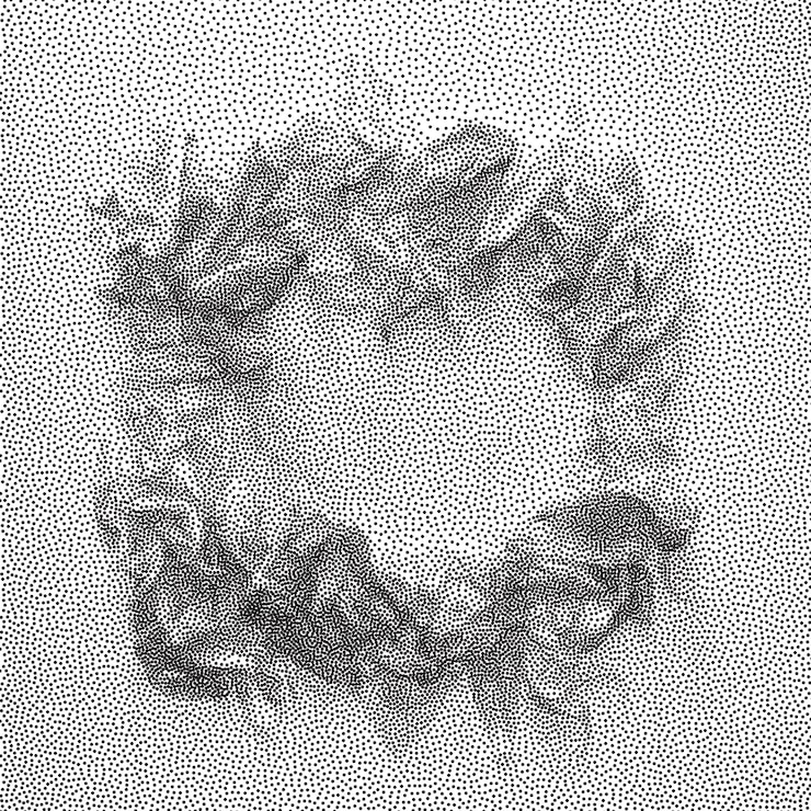 Vector fondo blanco y negro punteado abstracto
