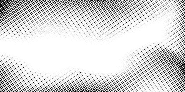 Fondo blanco y negro con textura retro pixelada diseño de gradiente punteado de medio tono abstracto