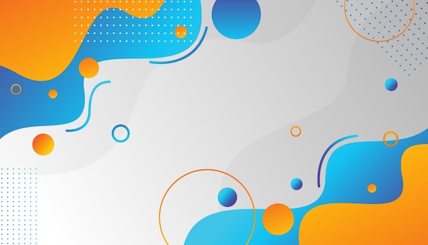fondo blanco con onda azul y naranja